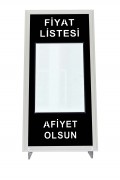 IŞIKLI FİYAT LİSTESİ PANOSU TEKLİ AYAKLI