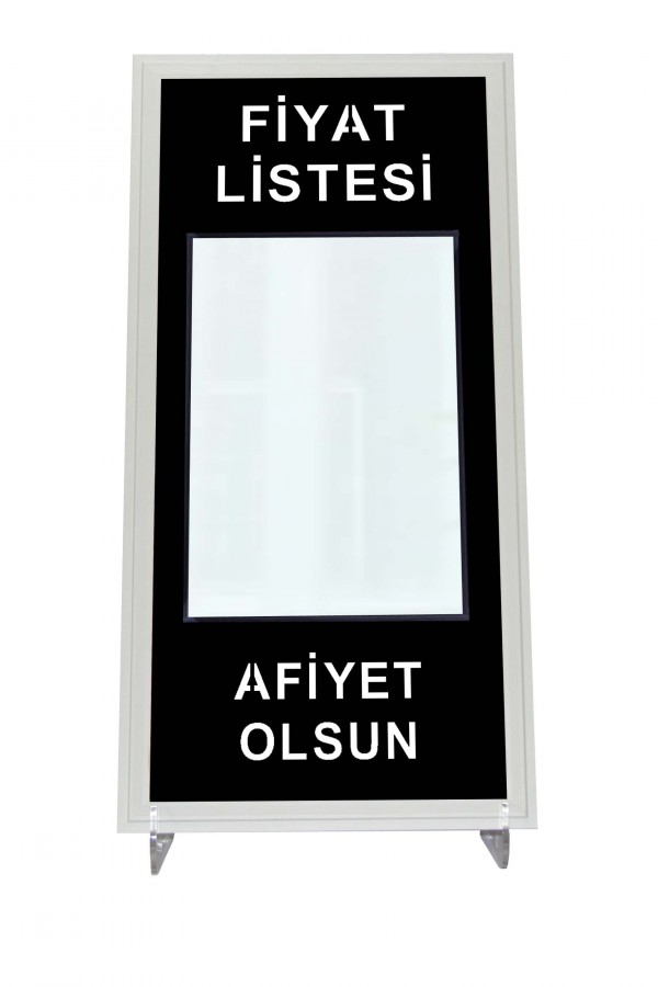 IŞIKLI FİYAT LİSTESİ PANOSU TEKLİ AYAKLI