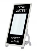 IŞIKLI FİYAT LİSTESİ PANOSU TEKLİ AYAKLI