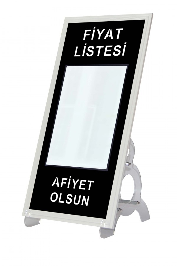 IŞIKLI FİYAT LİSTESİ PANOSU TEKLİ AYAKLI