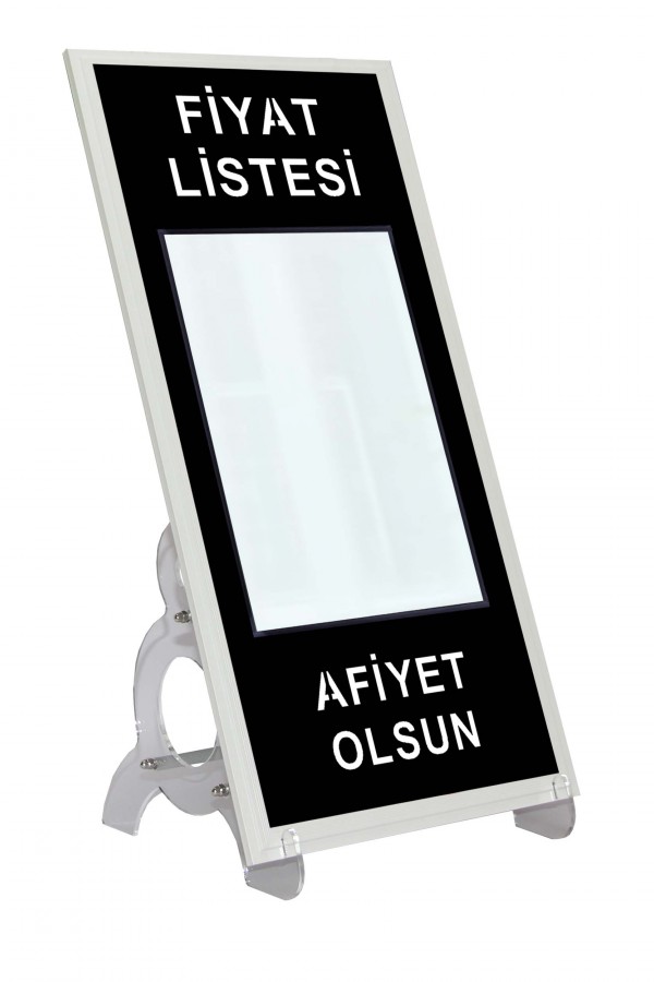 IŞIKLI FİYAT LİSTESİ PANOSU TEKLİ AYAKLI